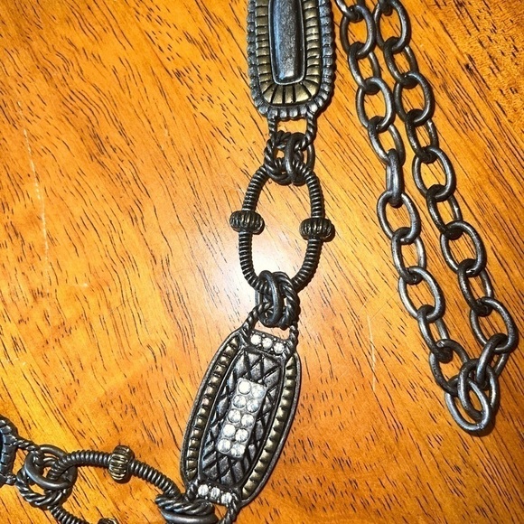 ▶️ Chico’s ◀️ Dark Metal Chain Boho Belt main image 11